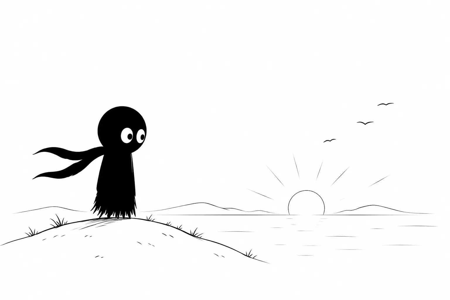 Kiro observe un nouveau paysage apaisé après l’épreuve, symbole de transformation et de nouvelle normalité