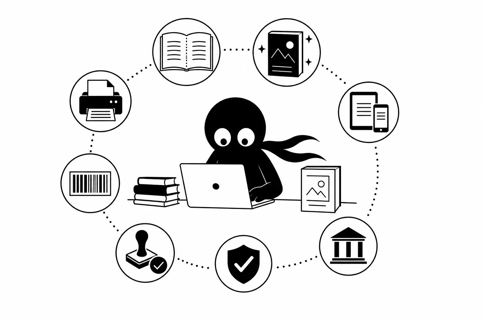 Kiro prépare les éléments techniques et légaux nécessaires à la publication de son livre en auto édition