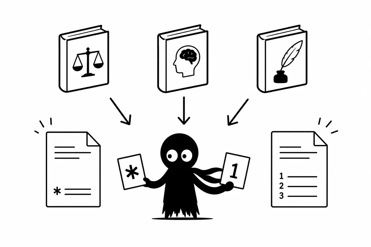 Kiro compare l’usage des astérisques et des chiffres dans différents guides de style académique.