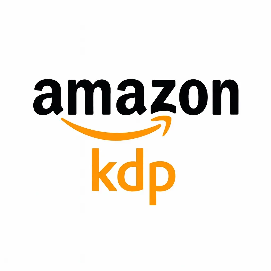 Logo officiel d’Amazon KDP avec le texte “amazon” en noir, une flèche-sourire orange et les lettres “kdp” en orange, sur fond blanc.