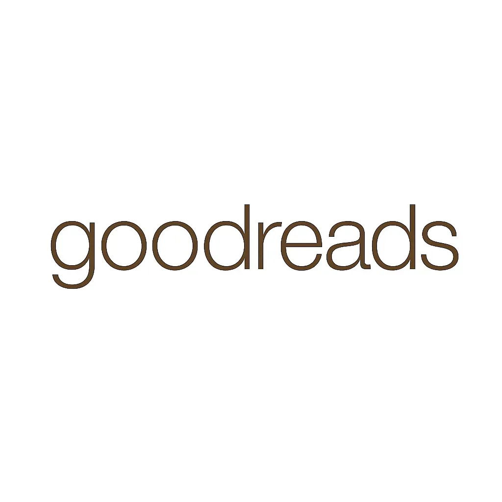 Logo officiel de Goodreads avec le mot “goodreads” en lettres minuscules marron, sur fond blanc.