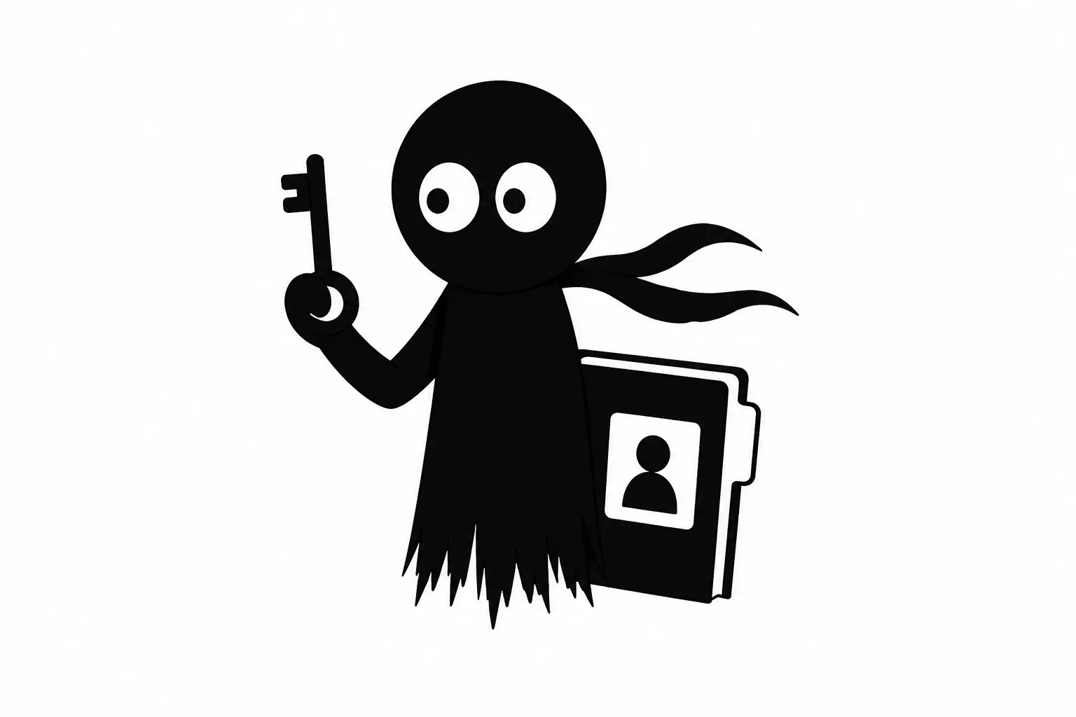 Kiro tient une clé d’identifiant devant un dossier d’auteur symbolisant le référencement BnF et l’ancrage institutionnel d’un écrivain