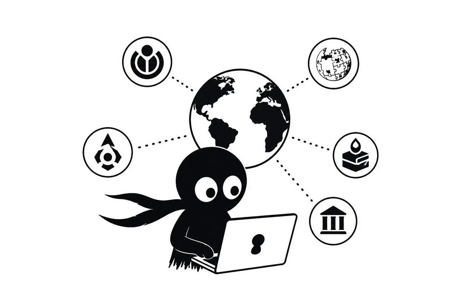 Kiro crée son compte Wikimedia depuis un ordinateur connecté à un réseau mondial de connaissances libres