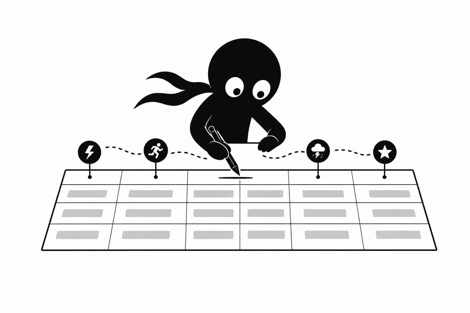 Kiro trace l’intrigue principale d’un roman à travers une grille narrative structurée et des jalons clés
