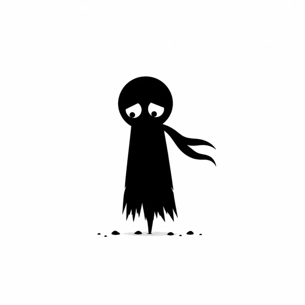 KIRO perdu avec une expression triste et désorientée sur fond blanc.