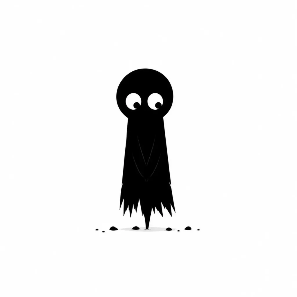 KIRO timide baissant légèrement le regard sur un fond blanc minimaliste.