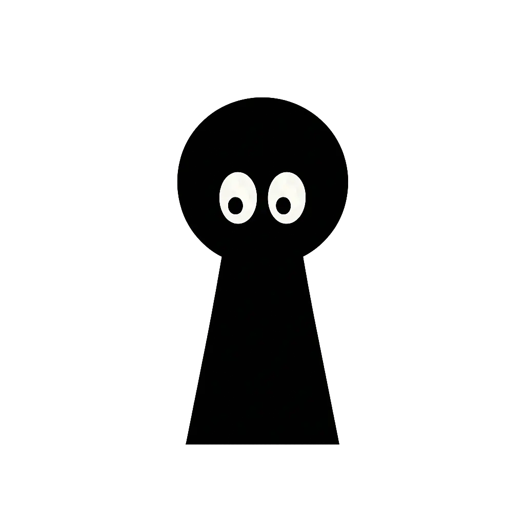 Symbole de serrure avec les yeux de KIRO sur fond transparent